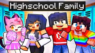 Having a HIGHSCHOOL FAMILY in Minecraft [upl. by Aiblis]