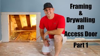 Framing and Drywalling an Attic Access Door Part 1Bedroom Renovation [upl. by Sturges]