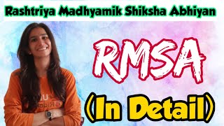 RMSA  Rashtriya Madhyamik Shiksha Abhiyan  BEd  MEd  UGC NET Inculcate Learning  By Ravina [upl. by Rori]