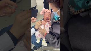 Baby Vaccine action at hospital 🏥 and funny 😂 baby love cute family babygirl happy funnyvid [upl. by Ainoval918]