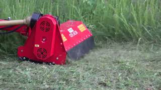 Flail Mower is better than Bush Hog Offset Ditch Bank Cutter [upl. by Eillah824]