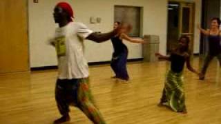 MANIMOU teaches Djole  an Guinea West African Dance [upl. by Nishom924]