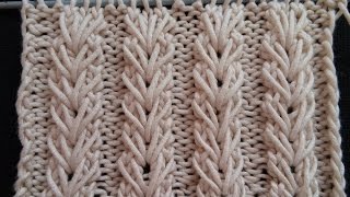 Pletenje  Bod  Pšenično klasje  Knitting tutorial  Wheat Ear Stitch [upl. by Saunders]