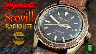 Ingersoll quotScovillquot Radiolite 100m Bronze Automatic Watch  Review amp Unboxing I05001  IN619 [upl. by Eneja]