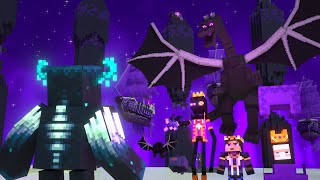 Warden vs Ender Dragon and Army of the End Kingdoms Minecraft Animation Movie [upl. by Iorgo351]