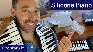 Silicone Roll Up Keyboard Pianos Unboxing and Review [upl. by Ennaihs]