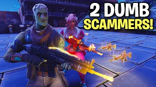 TWO Insanely dumb RICH Scammers 🤑👌 Scammer Get Scammed Fortnite Save The World [upl. by Nevak]