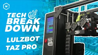 The New TAZ Pro 3D Printer from LulzBot  Tech Breakdown [upl. by Weinshienk162]