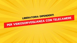 Liberatoria Dipendenti per Videosorveglianza con Telecamere  Fac Simile e Guida [upl. by Manfred]