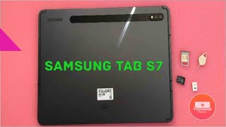 Samsung Tab S7 how to insert and remove Sim  Sd card [upl. by Prud]