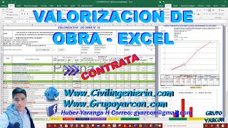 VALORIZACIÓN DE OBRA – PLANTILLA EXCEL  PRACTICO [upl. by Enattirb]