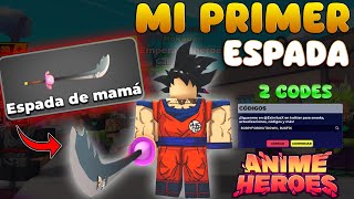 ⚔️MI PRIMER ESPADA EN ANIME HEROES SIMULATOR CODES ROBLOX [upl. by Ojela103]