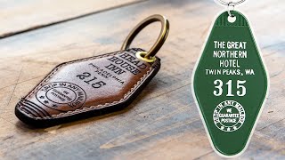 Making A Laser Engraved And HandStitched Vintage Style Leather Hotel Key [upl. by Jurkoic]