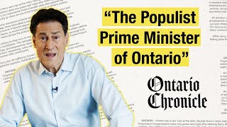 The Populist Prime Minister of Ontario  Ontario Chronicle [upl. by Annahsor]