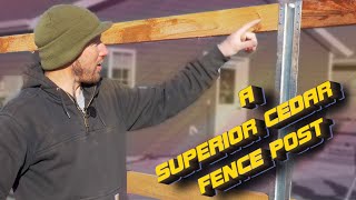 Why we build our cedar fences with steel fence posts  A better cedar privacy fence [upl. by Aicitel]