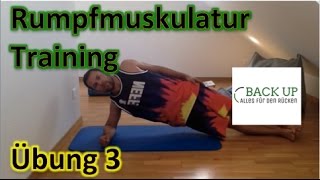 Rumpfmuskulatur Training  Übung 3  Seitlicher Plank [upl. by Condon]