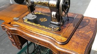 Restore a 1908 White Family Rotary Treadle Sewing Machine [upl. by Nollek]