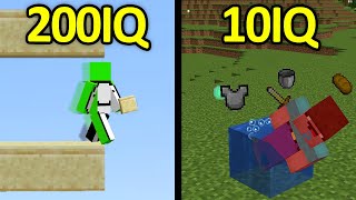 200IQ vs 10IQ Minecraft Plays MARATHON [upl. by Anitsej]