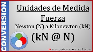 Convertir de Newton N a Kilonewton kN  N a kN [upl. by Ailene52]