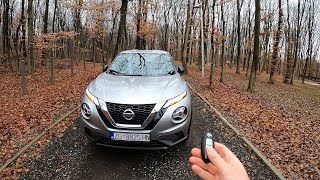 NISSAN JUKE 2020  POV test drive amp FULL REVIEW 117 HP Tekna [upl. by Enilemme]