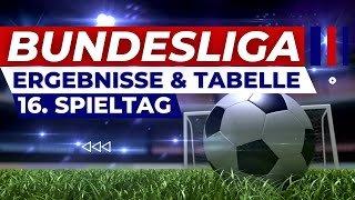 Bundesliga Ergebnisse amp Tabellenstand vom 16 Spieltag 20222023 [upl. by Sirrep]