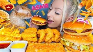 ASMR EATING MCDONALDS BURGER CHICKEN NUGGETS FRIED SHRIMPS 패스트푸드 With ASMRcravings MUKBANG 먹방 [upl. by Idnahk119]