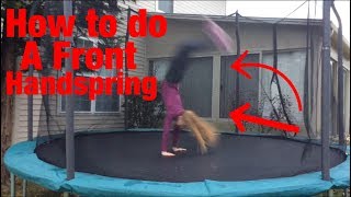 How to do a Front Handspring on a Trampoline [upl. by Enitsugua467]