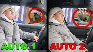 Tweeling Door Drive Thru Prank IDENTIEK [upl. by Tiff]