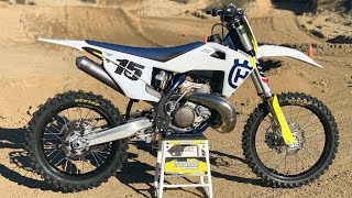 First Ride 2019 Husqvarna TC250 2 Stroke  Motocross Action Magazine [upl. by Lezley]