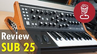 Moog SUBSEQUENT 25 Review tutorial and patch ideas  SUB 25 [upl. by Elleina]