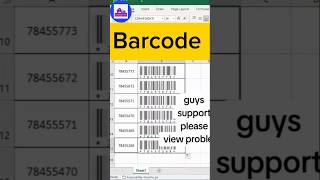 Barcode in excel barcode excel exceltricks [upl. by Sokin]