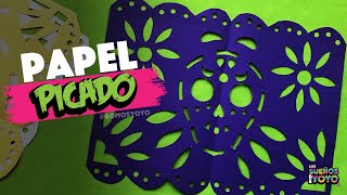 Aprende a hacer papel picado casero para Día de Muertos 🕯 [upl. by Jeffcott]