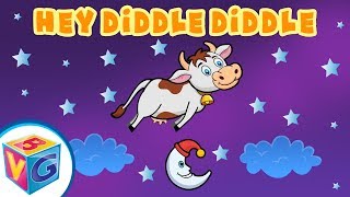 Hey Diddle Diddle Kids Song  Watch the Cow Jump Over the Moon [upl. by Neelyt]