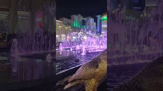 waterdance waterfountain dubai globalvillageuae pink electrical [upl. by Cloots]