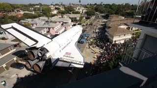 Space shuttle Endeavours trek across LA Timelapse [upl. by Virgie]