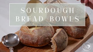 Sourdough Bread Bowl Recipe  Artisanal Touch Kitchen [upl. by Sissel]