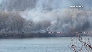 Brush Fire In Cattaraugus County [upl. by Bellamy414]