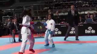 Grace RIPALDA of Philippines vs Ilaha GASIMOVA of Azerbaijan  2014 World Karate Championships [upl. by Anovad886]