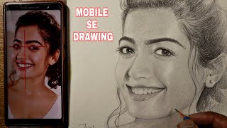 How to draw from mobile  Mobile se tilted face kaise draw karein [upl. by Bale]