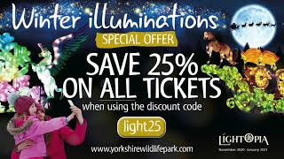 Winter Illuminations at Yorkshire Wildlife Park Special Offer [upl. by Radford]