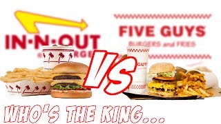 Who Has The Best Burgers Five Guys Vs InNOut [upl. by Nerrej]