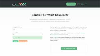 Simple Stock Fair Value Calculator [upl. by Zeralda210]