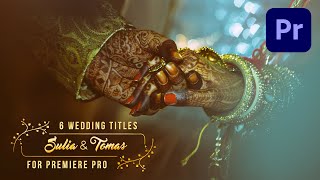 FREE Animated Wedding Title Preset for Premiere Pro  Motion Graphic Template [upl. by Yleve]