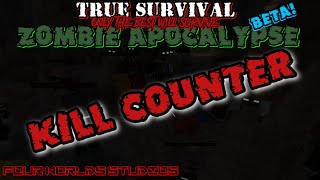 Killing Zombies for 6 minutes in True Survival  Zombie Apocalypse Minecraft Bedrock Addon [upl. by Eelinnej]