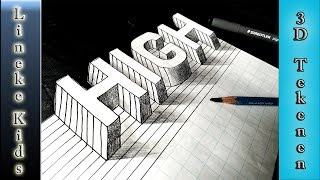 3D LETTERS tekenen voor beginners [upl. by Cilegna787]