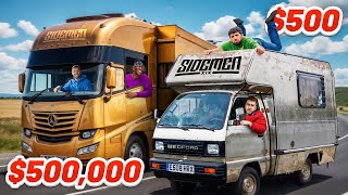 SIDEMEN 500000 vs 500 MOBILE HOME ROAD TRIP [upl. by Ahsratal]