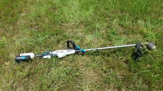 How to restring a HART HPLP02 40V weed trimmer [upl. by Neellek]