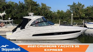 2021 Cruisers Yachts 35 Express Yacht Tour SkipperBuds [upl. by Rubinstein]