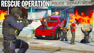 Intense SWAT Response To Police Station Attack in GTA 5 RP [upl. by Roderich]