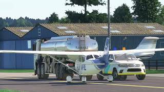 Landing at Wellesbourne Airfield in the Cessna 172 [upl. by Boeschen899]